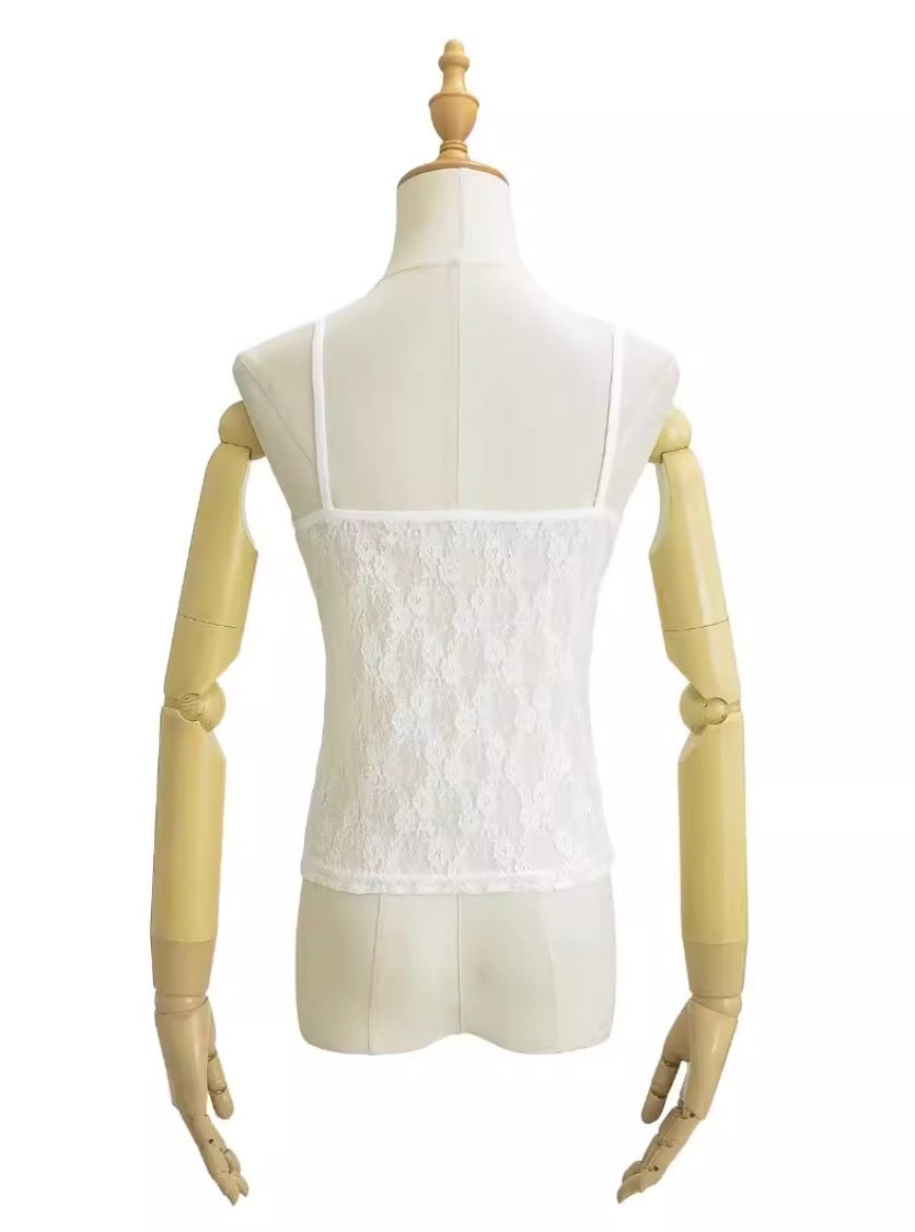 White Sheer Summer Lace Top