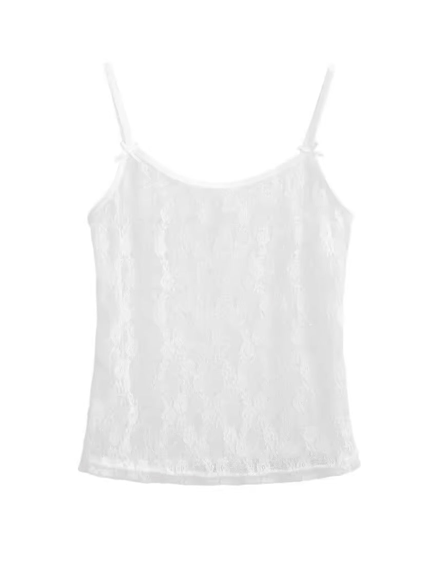 White Sheer Summer Lace Top