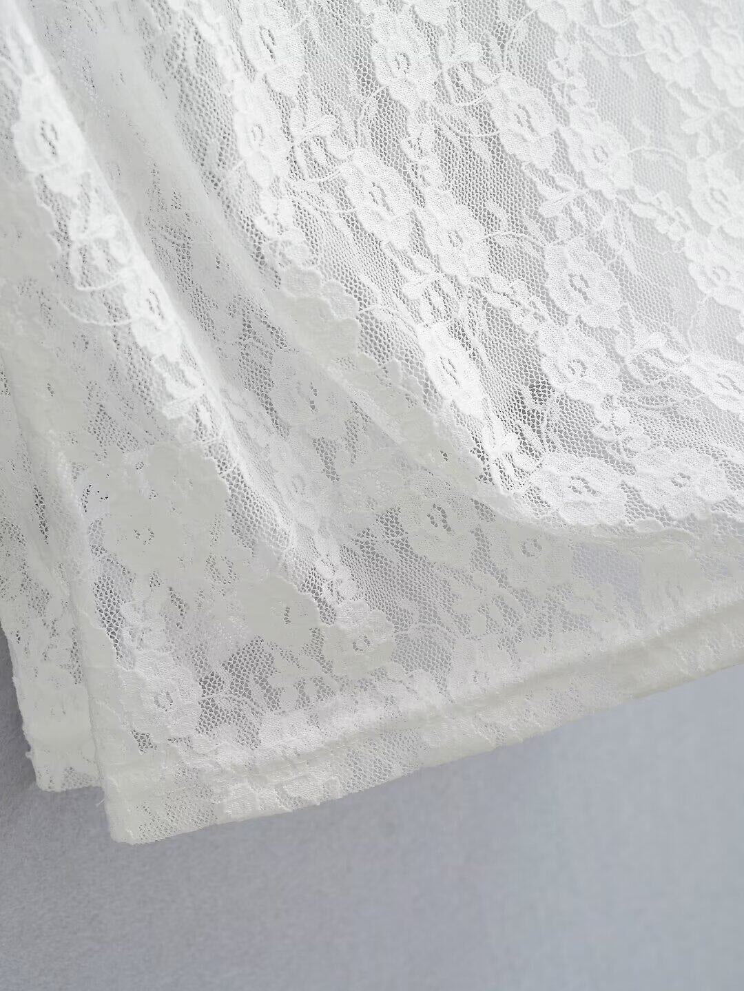 White Sheer Summer Lace Top