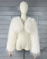 White Short Fur Glam Jacket