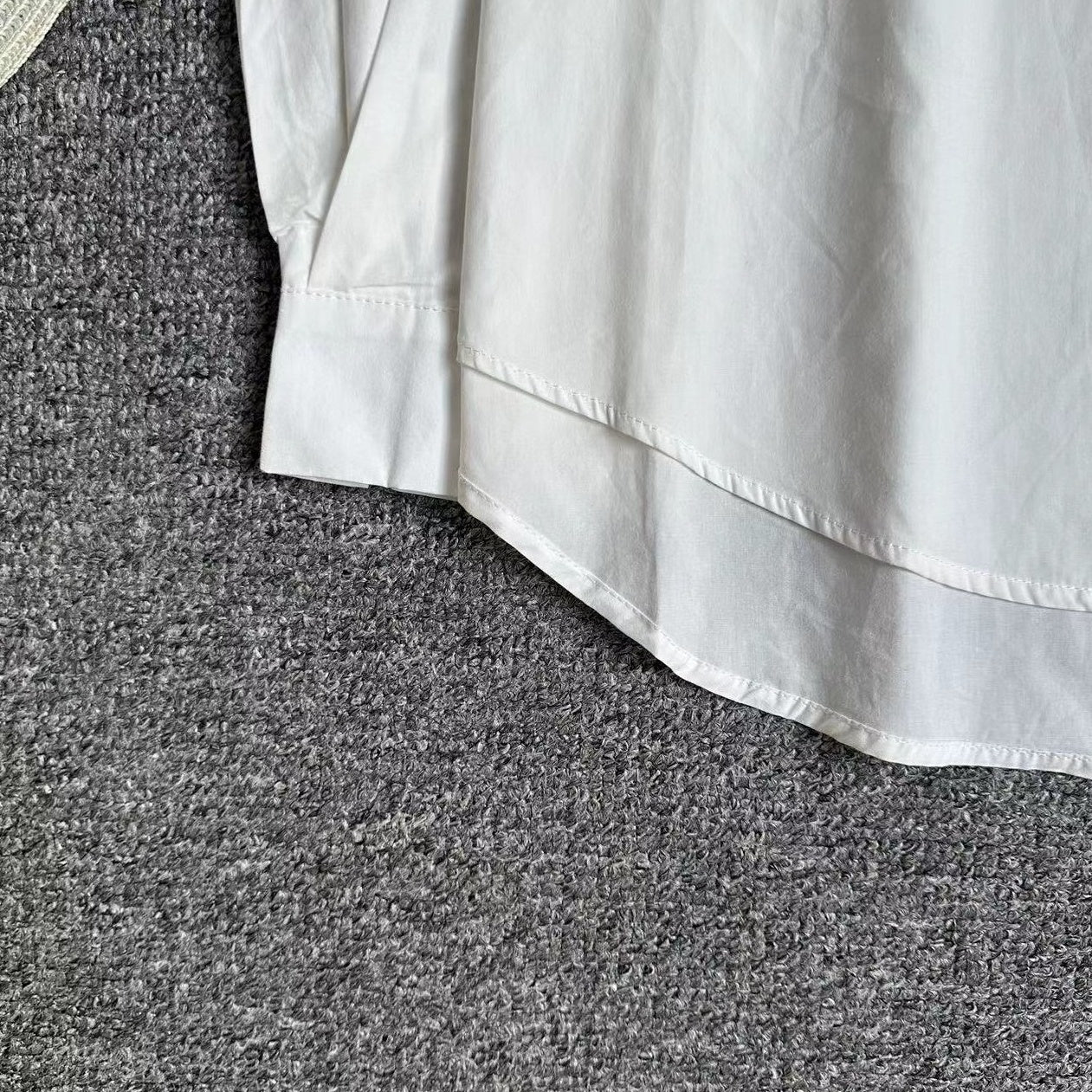 White Shoulder Slit Shirt