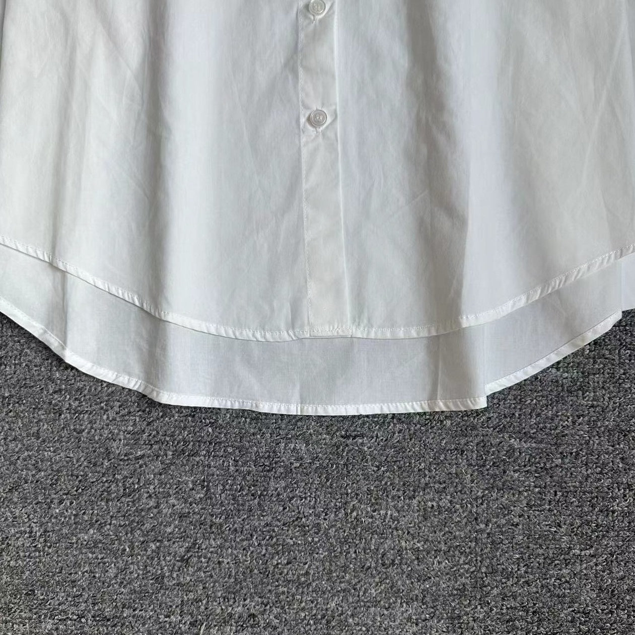 White Shoulder Slit Shirt
