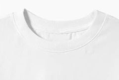 White Sketch Print Crewneck T-Shirt