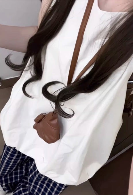 White Sleeveless Balloon Mini Dress