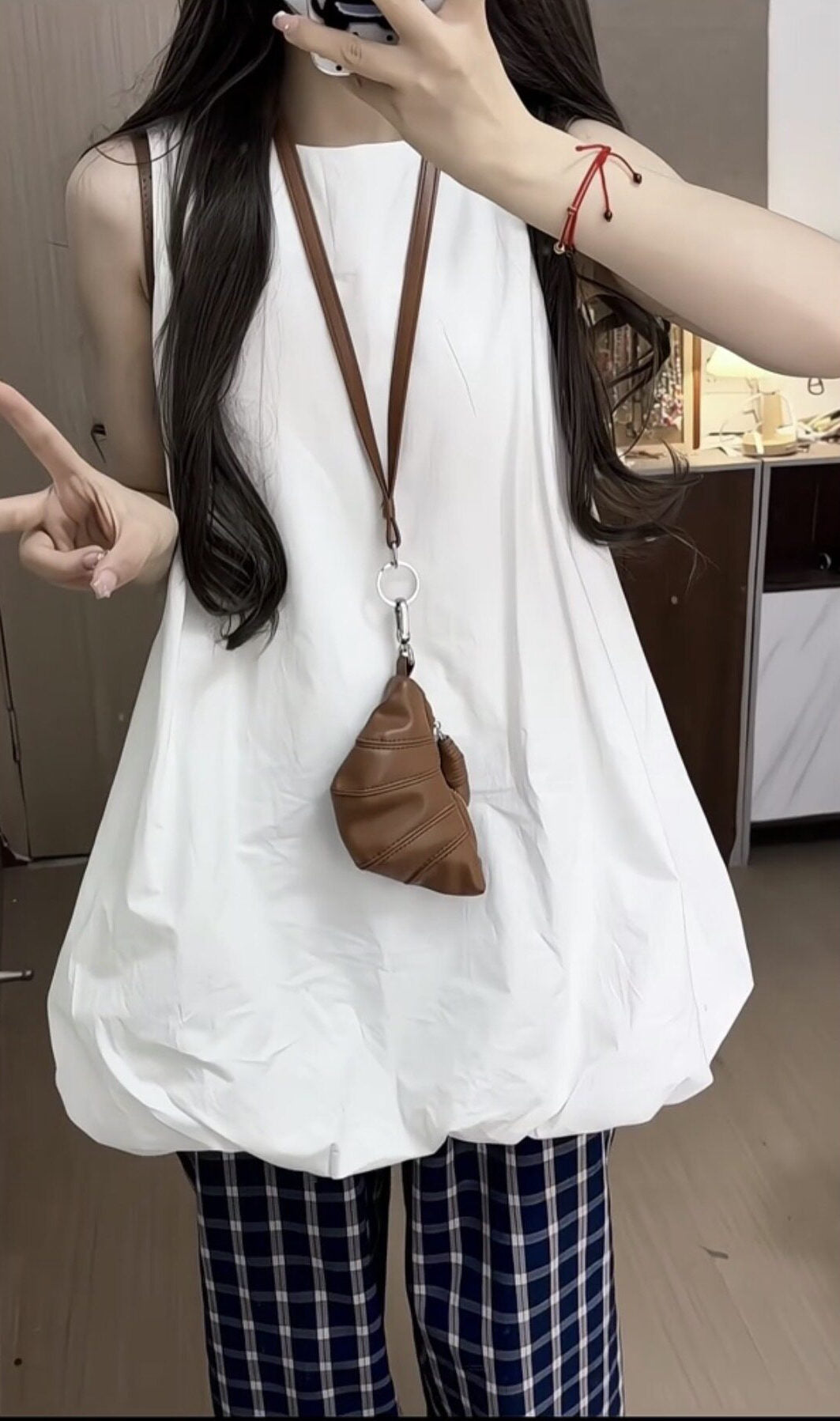 White Sleeveless Balloon Mini Dress