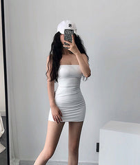 White Sling Bodycon Dress