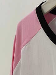 White Strawberry Print Raglan T-Shirt