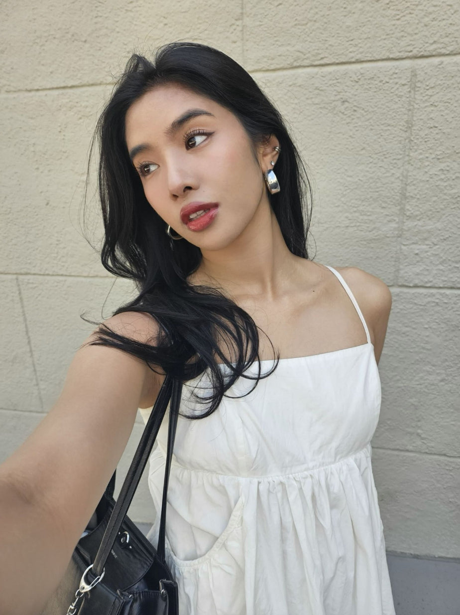 White Summer Babydoll Camisole Top