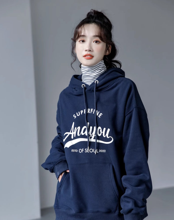 White Super Fine Print Oversized Hoodie