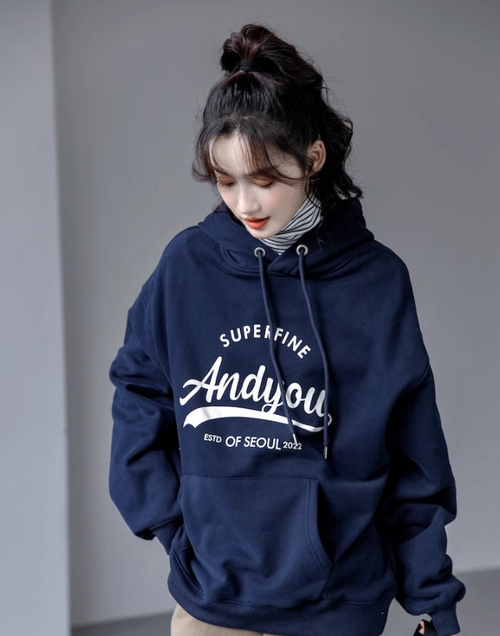 White Super Fine Print Oversized Hoodie