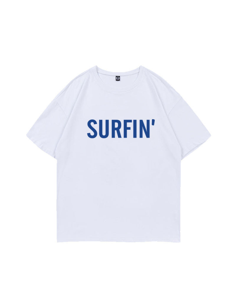 White 'Surfin' Crewneck T-Shirt