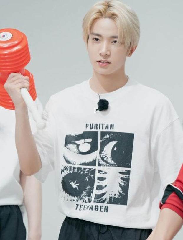 White 'Teenager' Crewneck T-Shirt