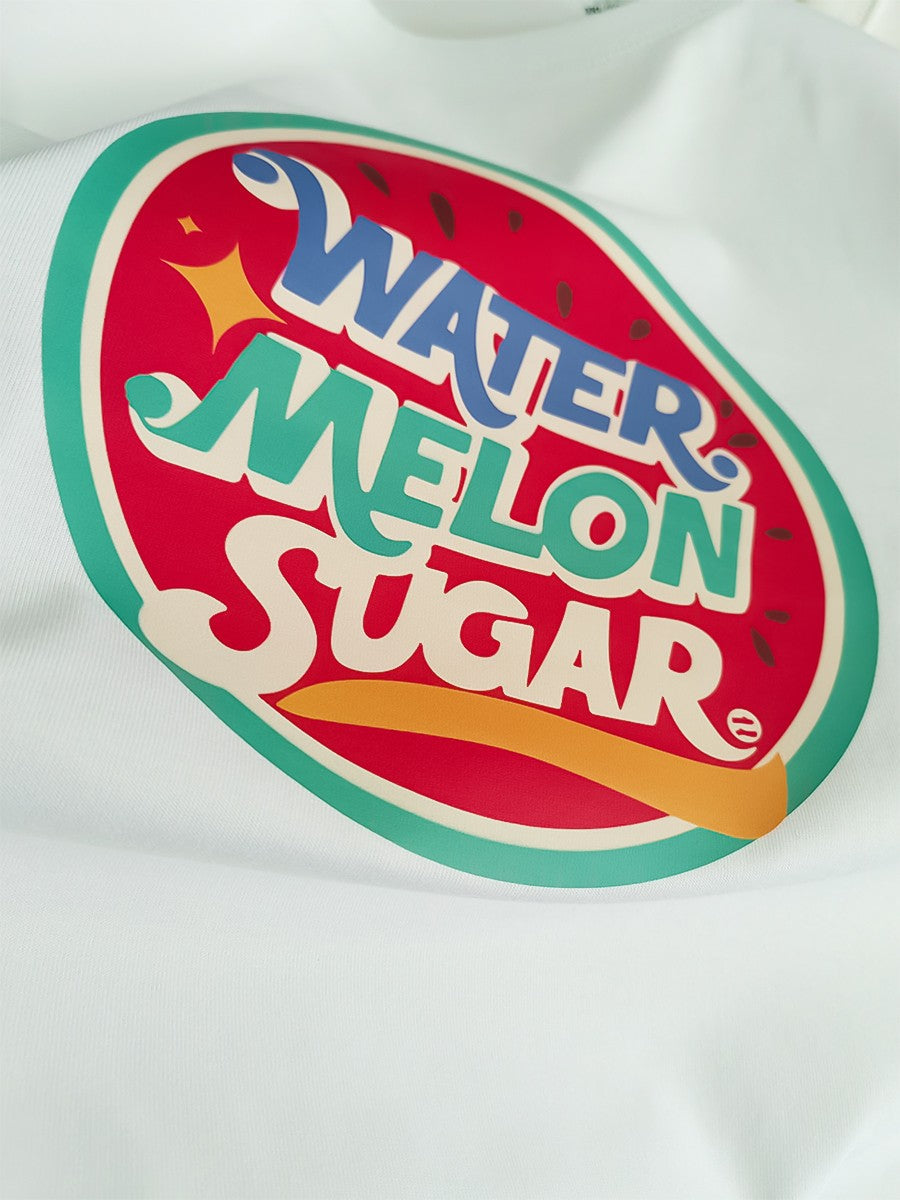 White Watermelon Sugar Print T-Shirt