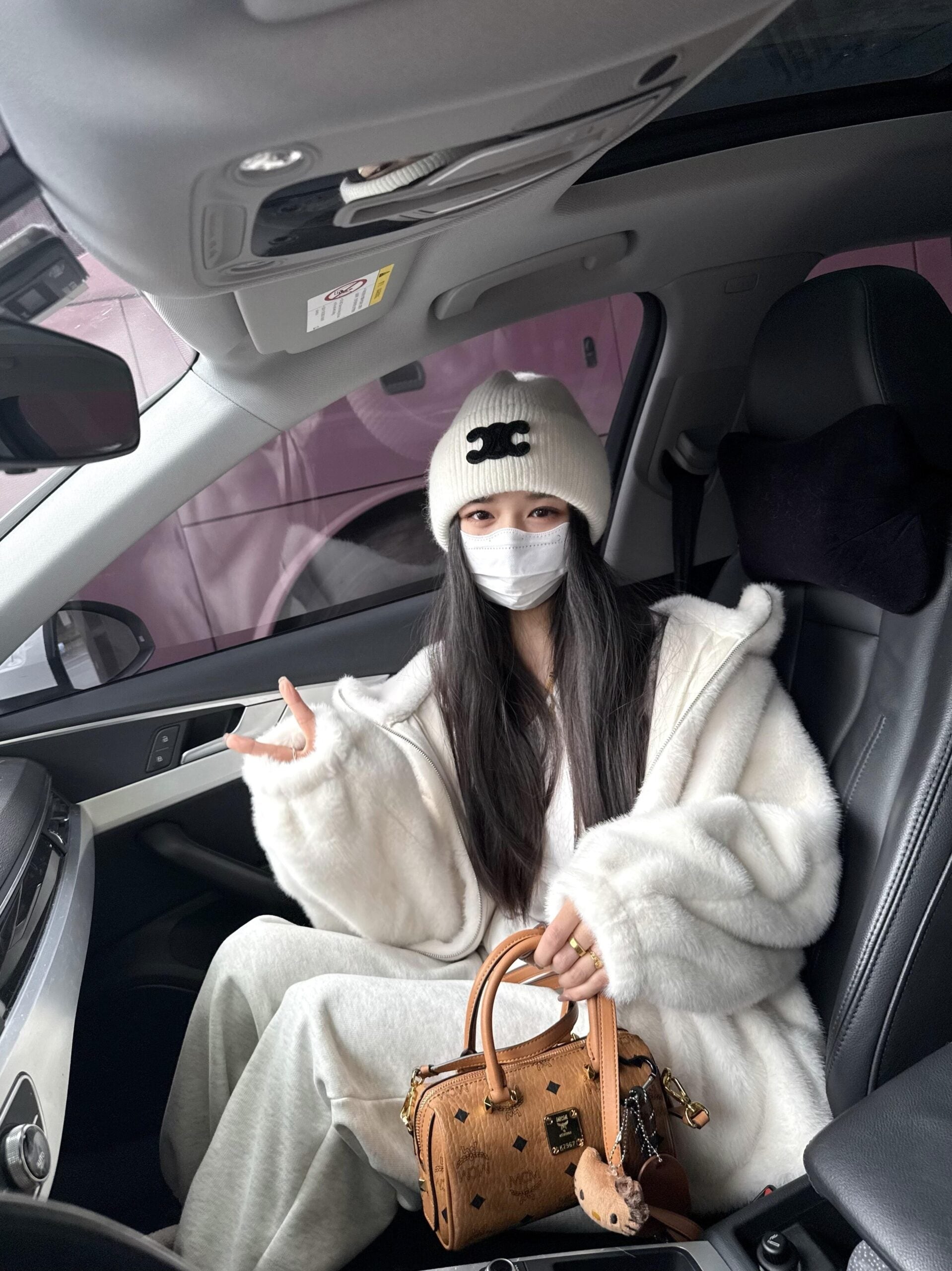White Winter Plush Hooded Jacket