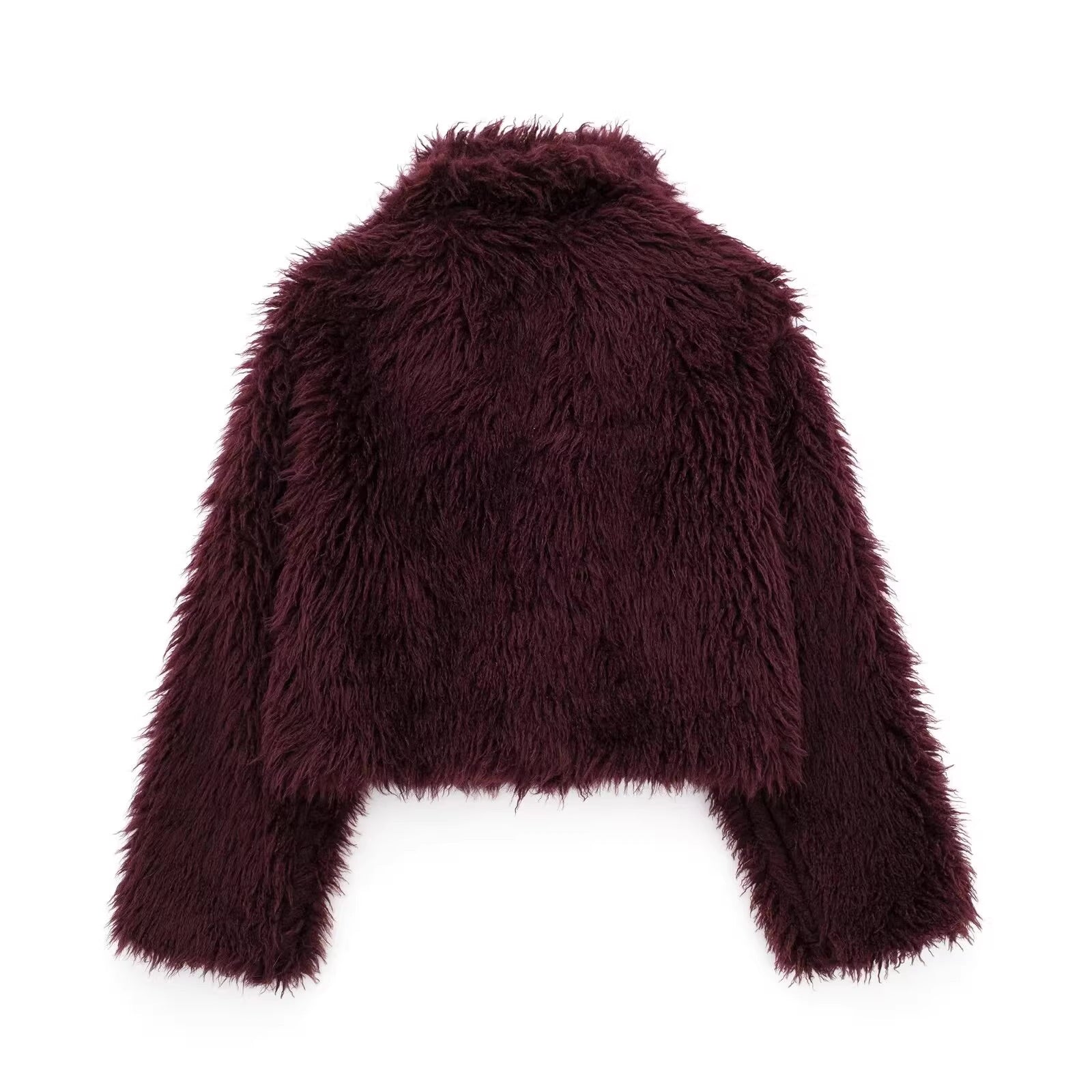 Wine Red Fur Jacket