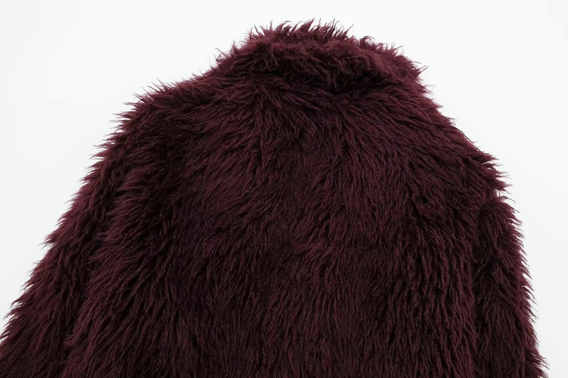 Wine Red Fur Jacket