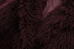 Wine Red Fur Jacket