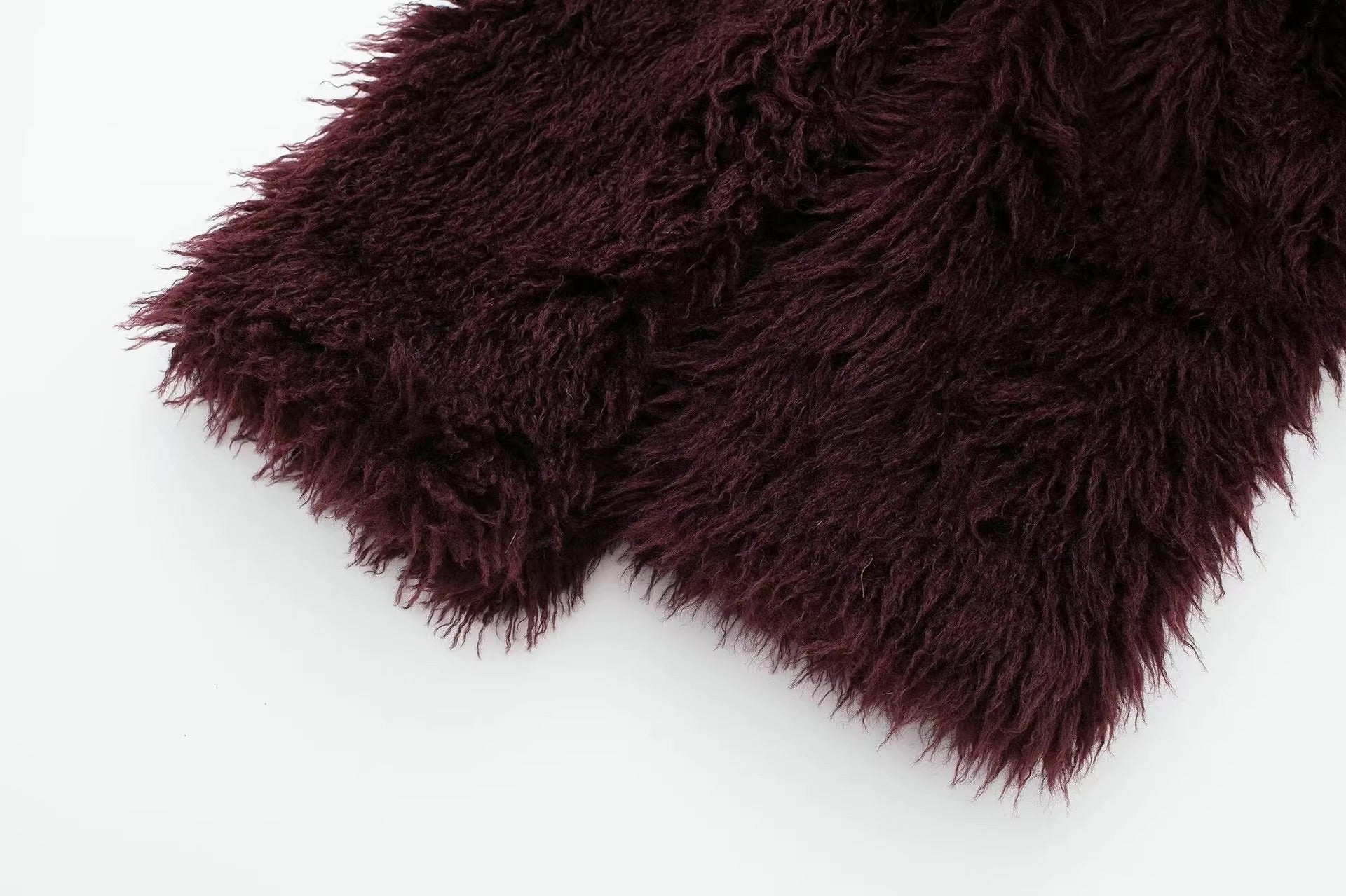 Wine Red Fur Jacket