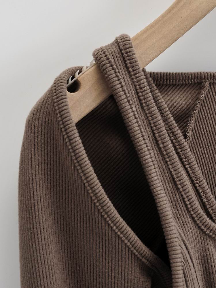 Brown Tank Top And Short Cardigan Set
