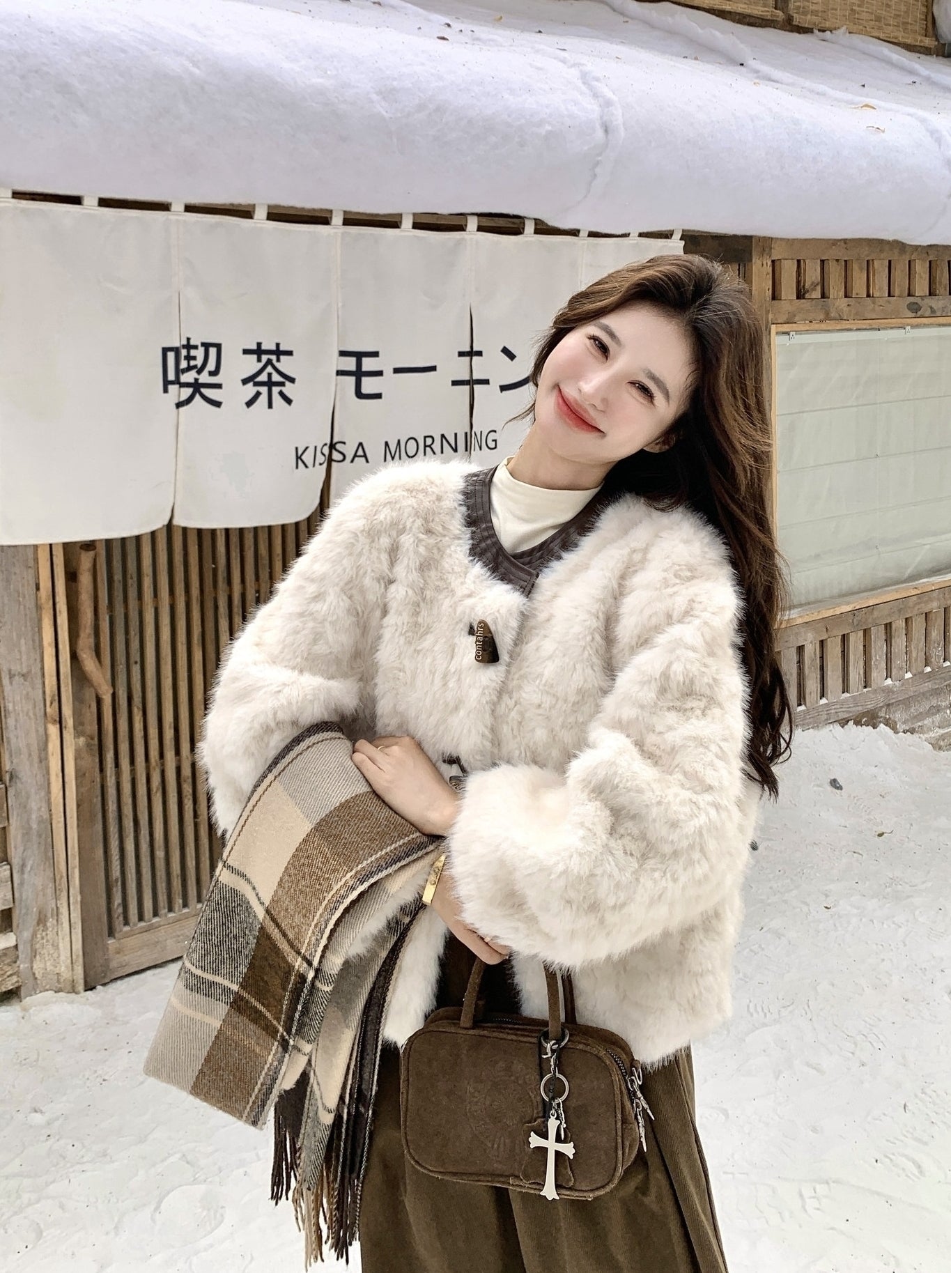 Winter Fashion Faux Fur Trimmed Puffer Coat