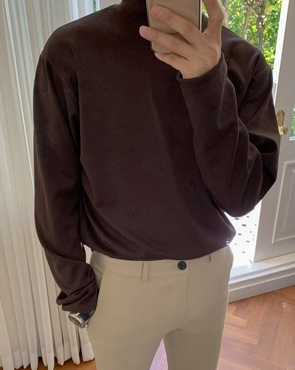 Winter High Neck Warm Long Sleeve Base Layer Shirt