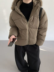 Winter Hooded Padded Commuter Jacket Warm Oversized Trendy