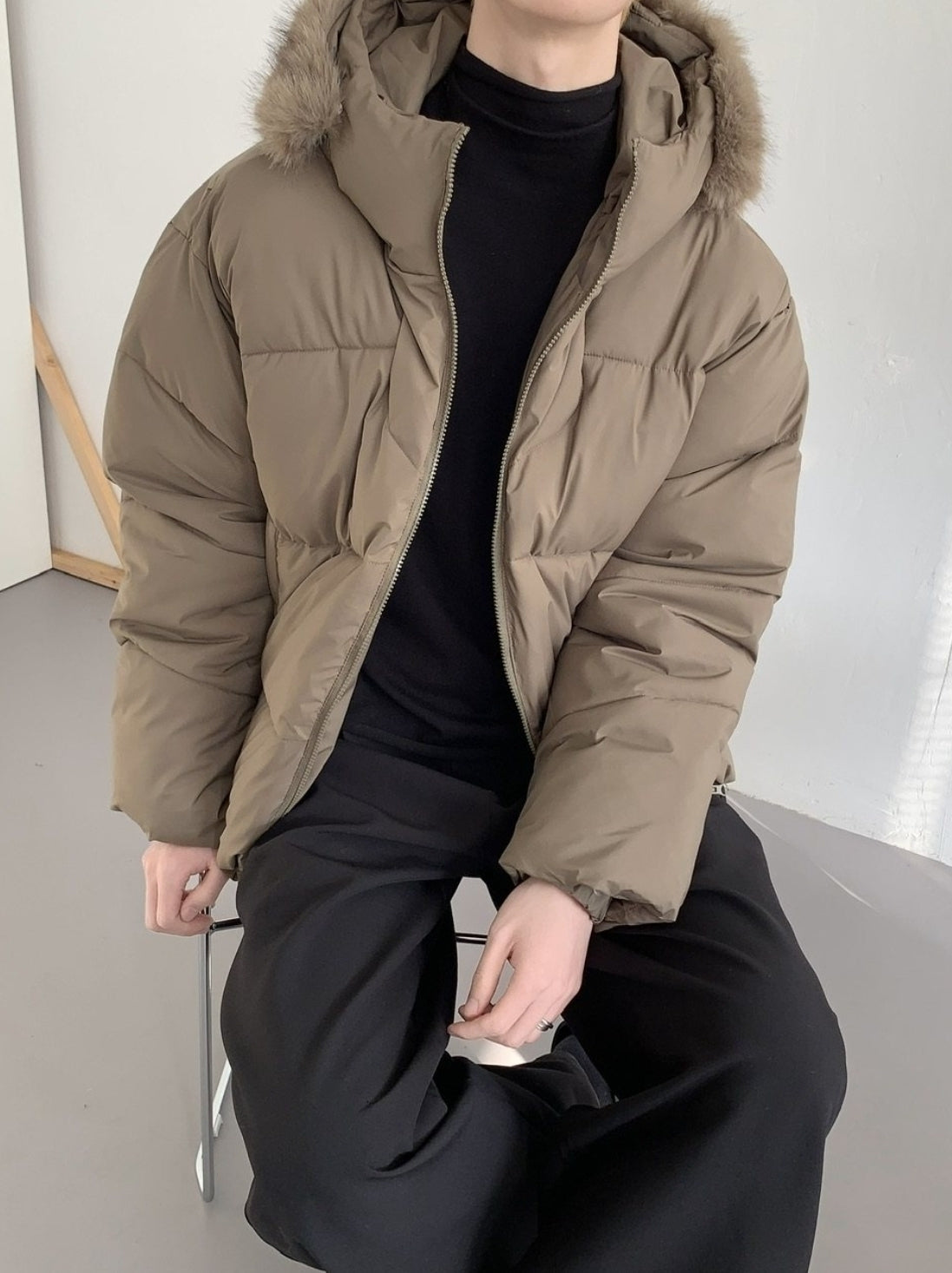 Winter Hooded Padded Commuter Jacket Warm Oversized Trendy