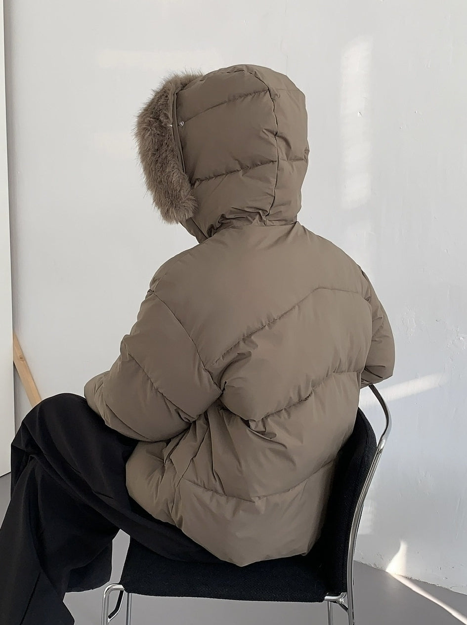 Winter Hooded Padded Commuter Jacket Warm Oversized Trendy