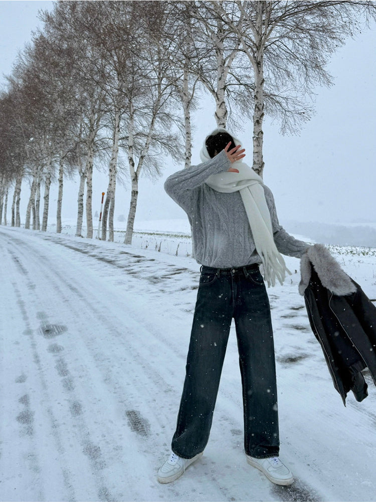Winter Knit Pullover Sweater