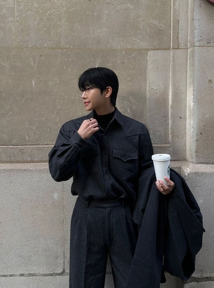 Winter Loose Fit Thickened Suit Collar Coat
