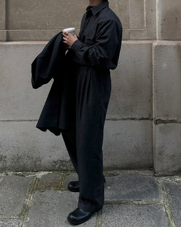 Winter Loose Fit Thickened Suit Collar Coat