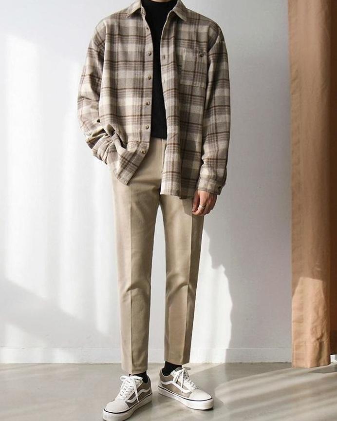 Winter Plaid Thick Long Sleeve Shirt
