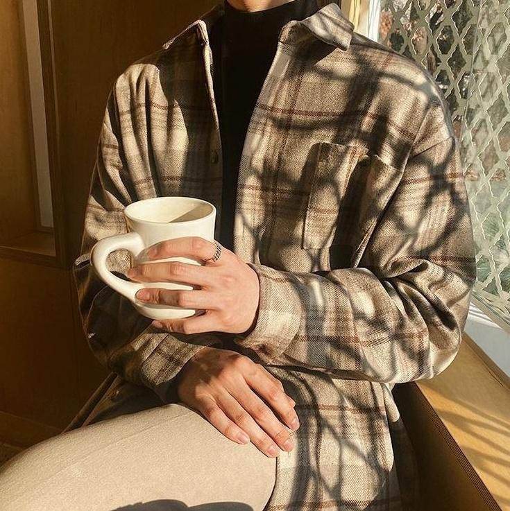 Winter Plaid Thick Long Sleeve Shirt