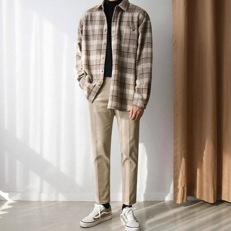 Winter Plaid Thick Long Sleeve Shirt