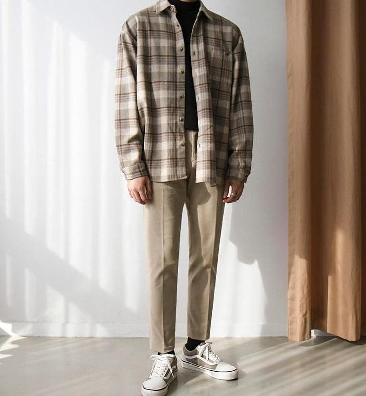 Winter Plaid Thick Long Sleeve Shirt