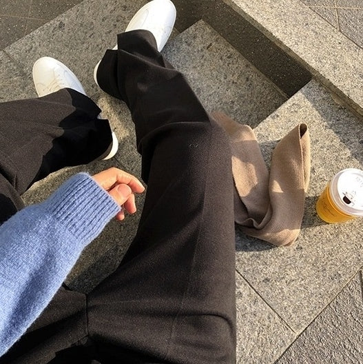 Winter Relaxed Fit Thick Trousers