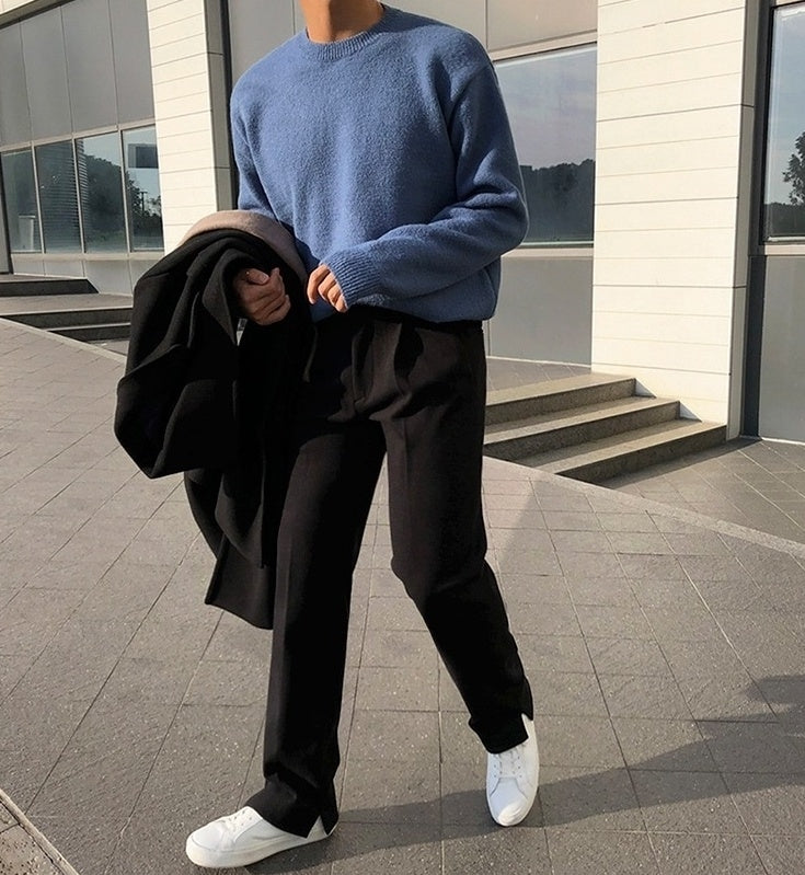 Winter Relaxed Fit Thick Trousers