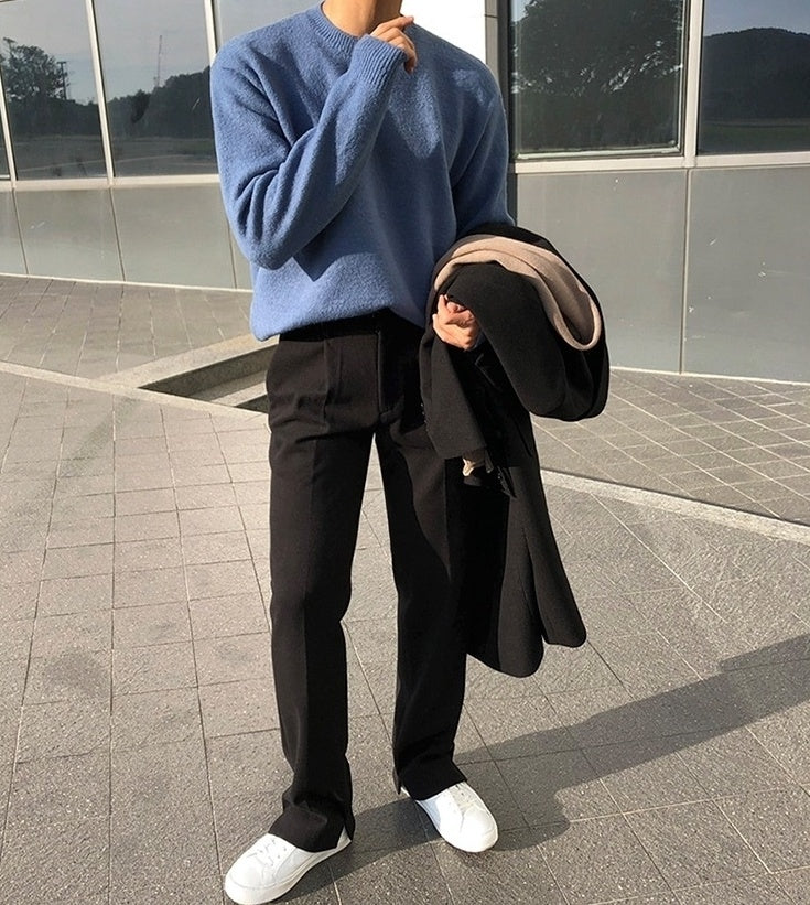 Winter Relaxed Fit Thick Trousers