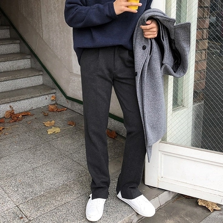 Winter Relaxed Fit Thick Trousers