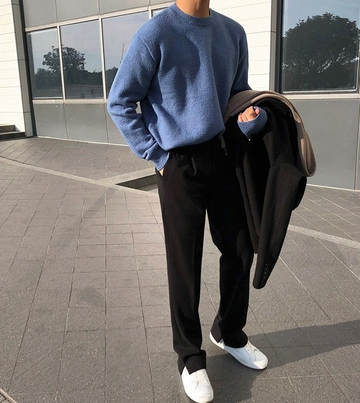 Winter Relaxed Fit Thick Trousers