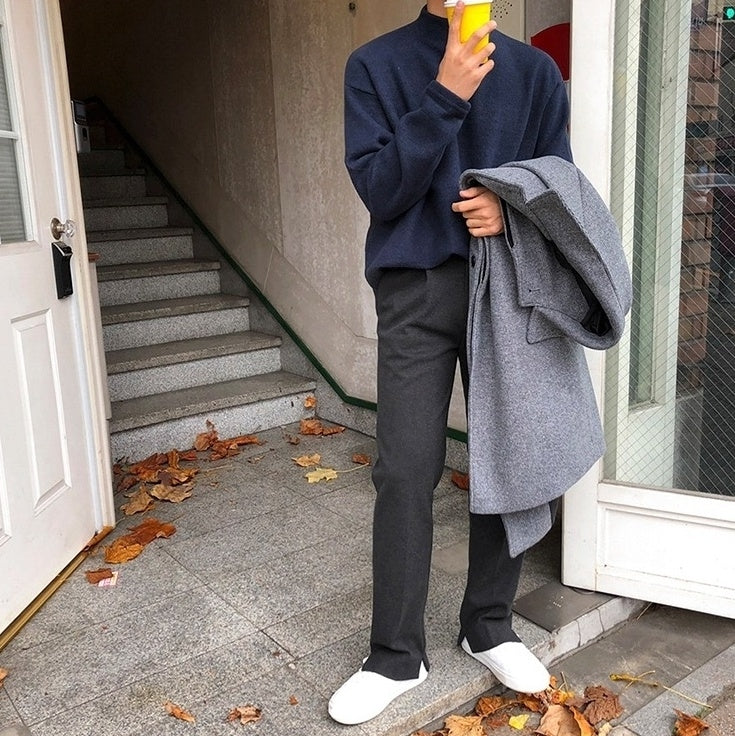 Winter Relaxed Fit Thick Trousers