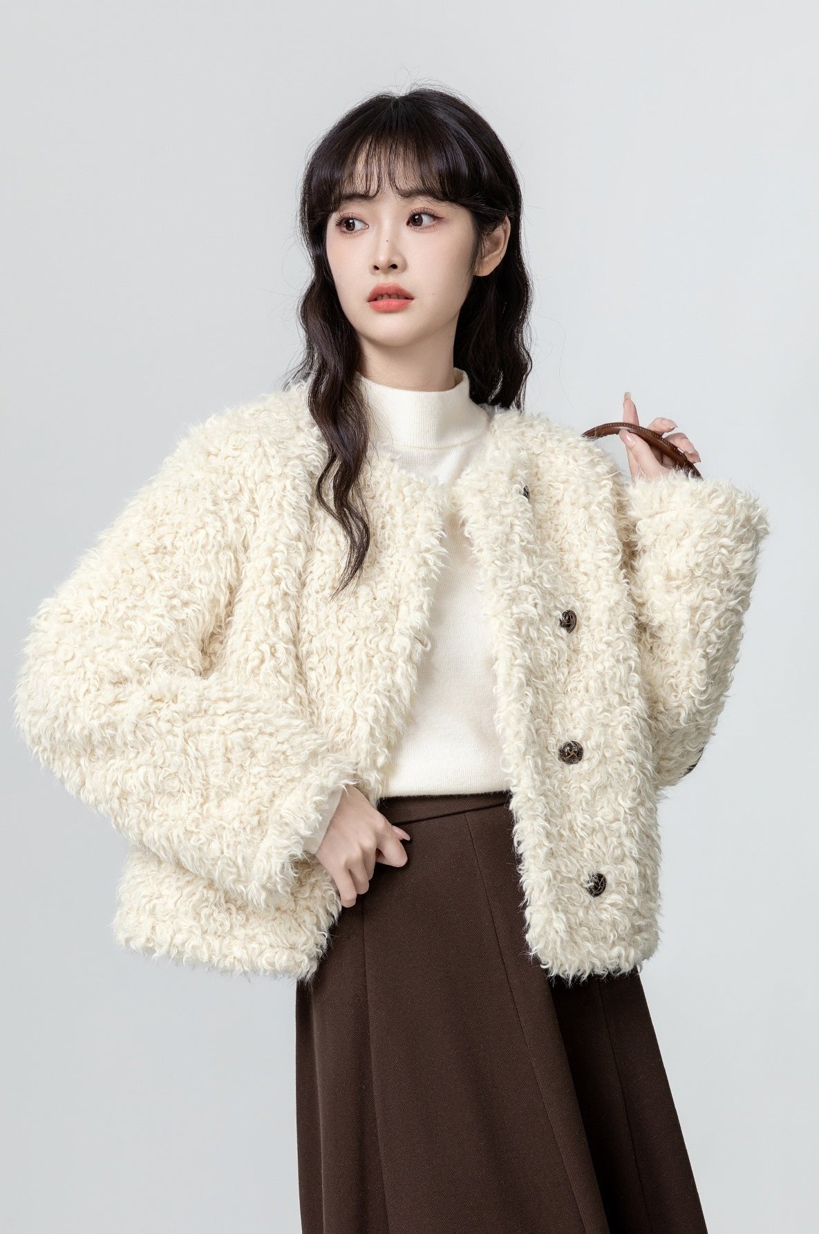 Winter Blend Coat With Single Button Closure