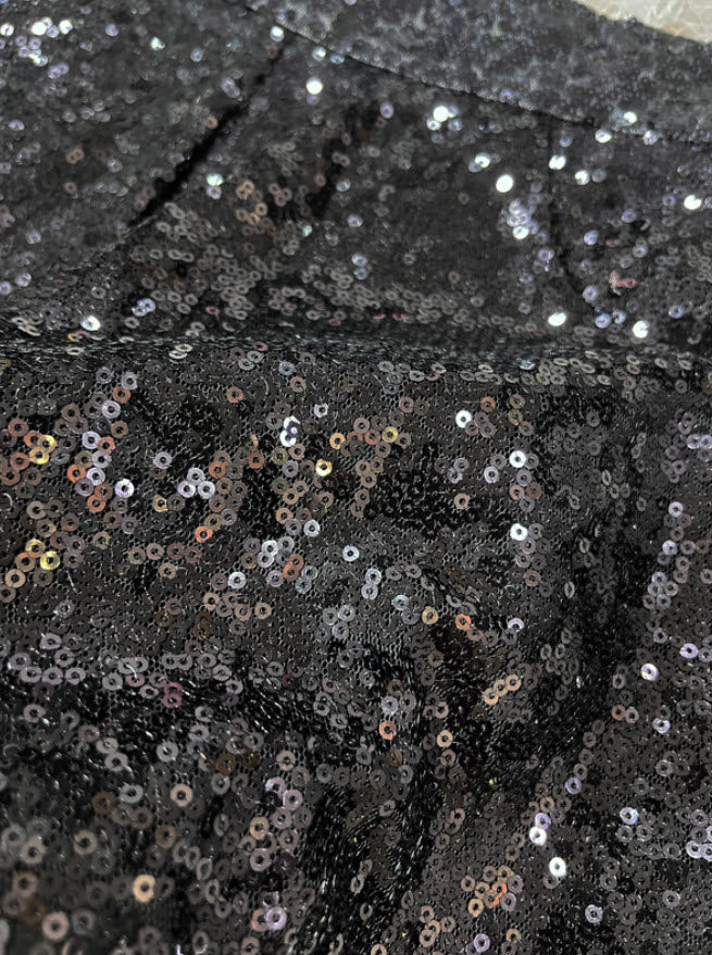 Black Shiny Crop Top
