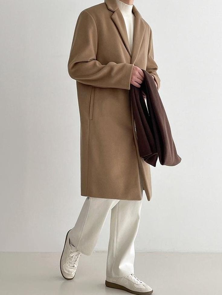 Blend Coat British Style Outerwear