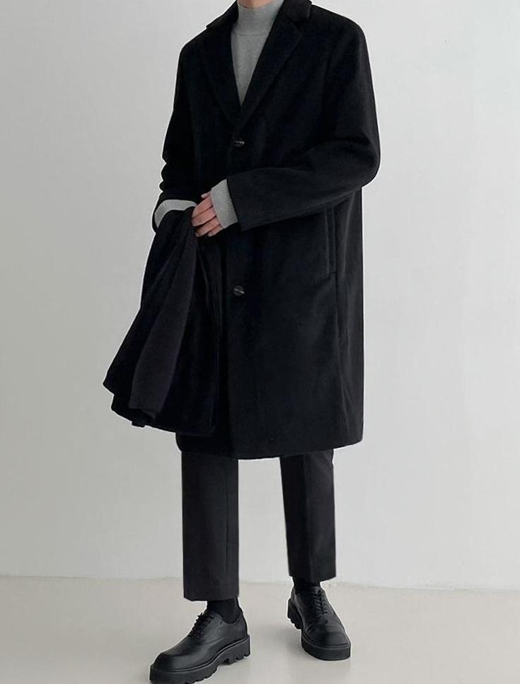 Blend Coat British Style Outerwear