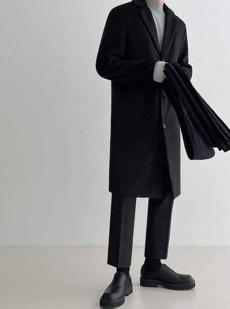 Blend Coat British Style Outerwear