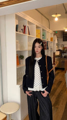 Blend Short Coat Elegant Autumn Winter Style