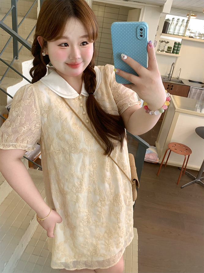 Loose Short Dress New Style Doll Collar