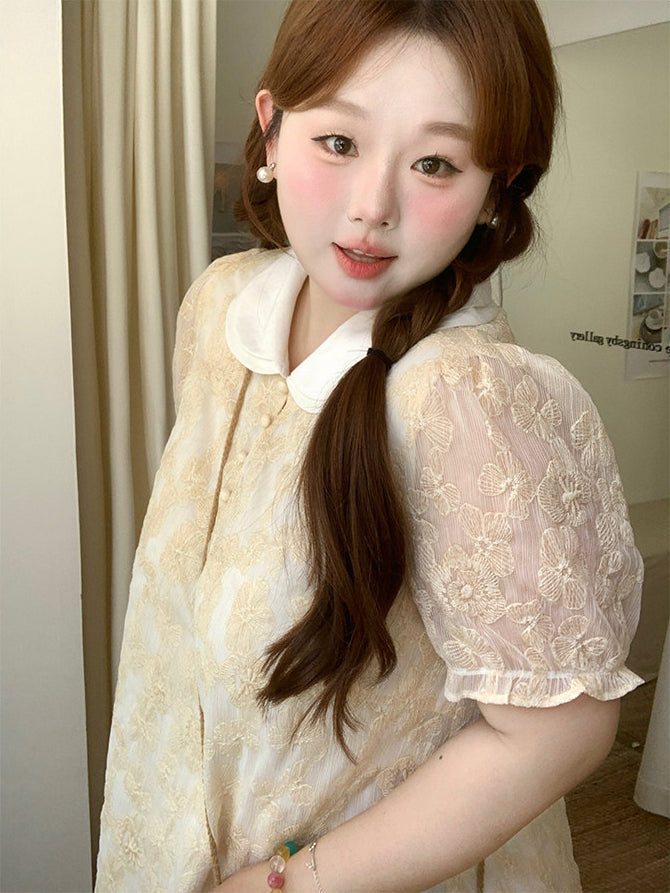 Loose Short Dress New Style Doll Collar