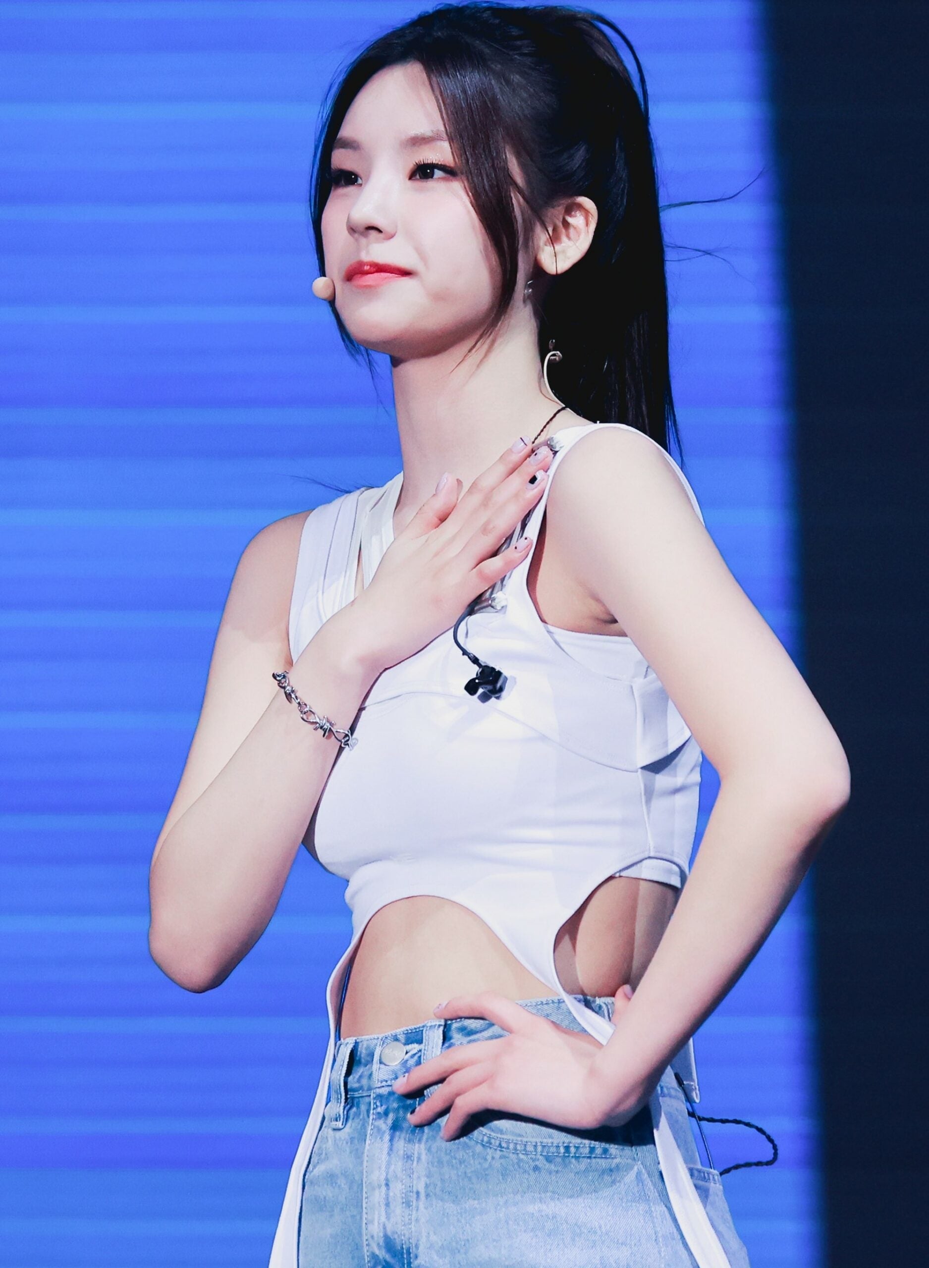 White U-Neck Padded Top